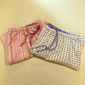 2-pairs Lightweight Flannel Sleep Pants